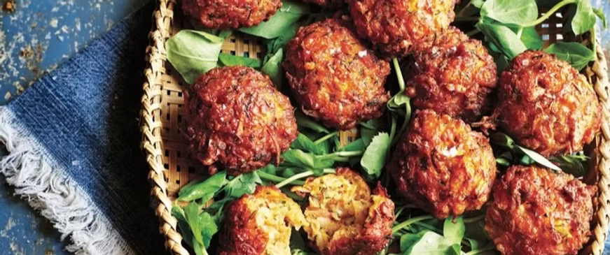 CARROT, HALLOUMI AND DILL BALLS