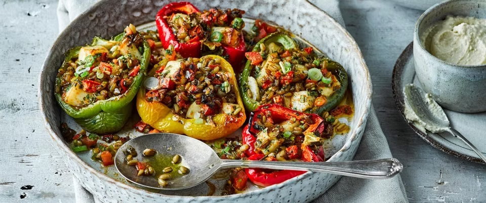 HALLOUMI-STUFFED PEPPERS